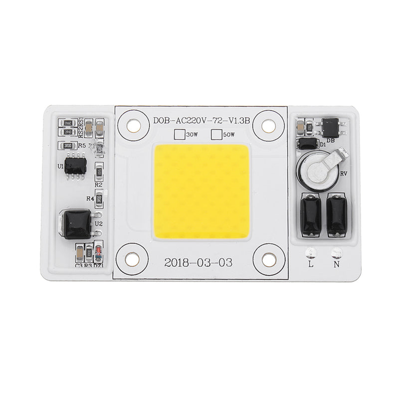 LUSTREON 50W COB LED Chip Waterproof Light Source AC180-300V for DIY Spotlight Floodlight