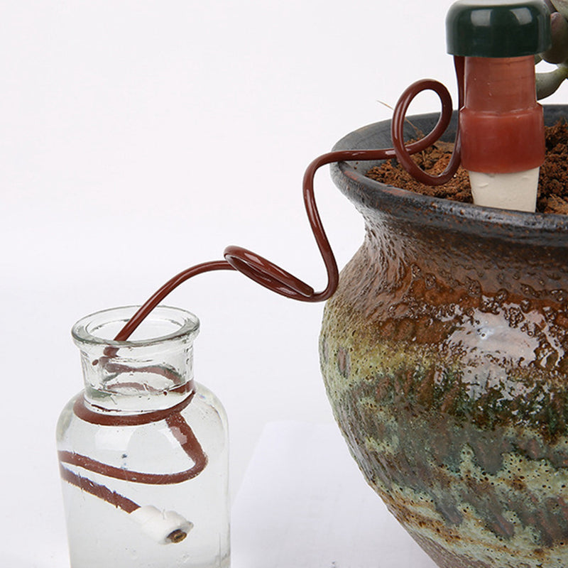 4Pcs/Set Plant Water Dripper Dispenser Garden Automatic Water Flow Droppers Water Bottle Drip Irrigation Watering System Kits w/ Water Pipe