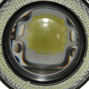 2PCS 3 Inch Projector LED Fog Lights Angel Eyes with Blue/White Halo Ring DRL Lamp 12V for Car Motorcycle
