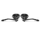 Pair Round 3inch Motorcycle Mirrors Black For Harley Davidson Ryca