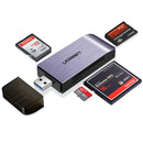 UGreen CM180 4-In-1 USB 3.0 to SD TF CF MS Memory Card Reader Support Simultaneous Read