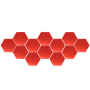 12Pcs 18.4cm Mirror Wall Sticker Hexagon Removable Acrylic 3D Mirror Self Adhesive DIY Decor