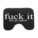 3Pcs Non-slip Word Design Pedestal Lid Mat Bath Toilet Seat Cover Carpet Rug Set