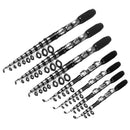 Carbon Fiber 1.0-2.3m Telescopic Pocket Fishing Rod Mini Portable Travel Spinning Pole