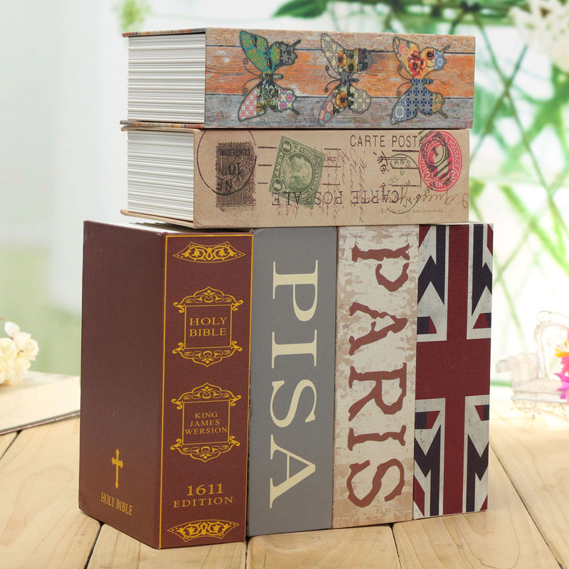 Children Kids Cash Money Bank Jewelry Storage Case Simulation Dictionary Pattern Security Safe Box