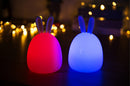 LUSTREON 1W USB Rabbit LED Night Light Silicone Pat Control Multicolor for Children Baby Moon Lamp