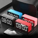 BT506 Wireless LED Display Mini Mirror Screen Double Alarm Clock Bluetooth Speaker for Mobile Phone Laptop