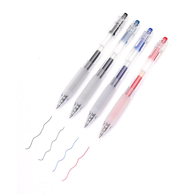 KACO KEYBO 10 Pcs/Pack Transparent Barrel Gel Pens 0.5mm Writing Signing Pen For Student School Office Supplies