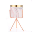Mini Flower Pots with Metal Stand Ventilated Flower Plant Pot Iron Vase with Rack Decorations