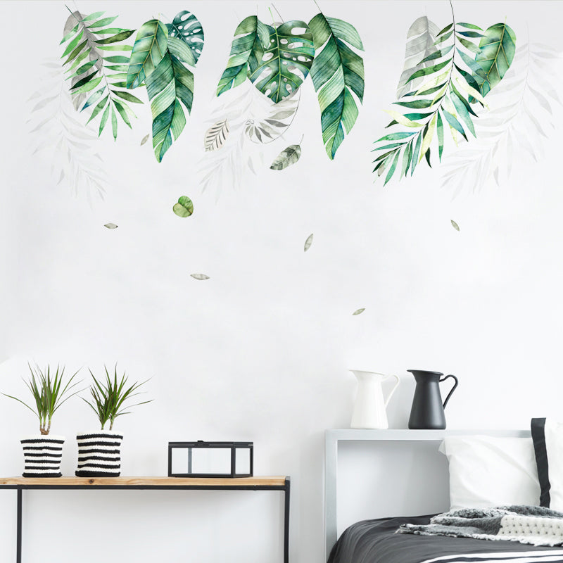 Miico FX82019 2 PCS Botanic Leaves Wall Sticker Decorative Sticker Removable Sticker DIY Sticker