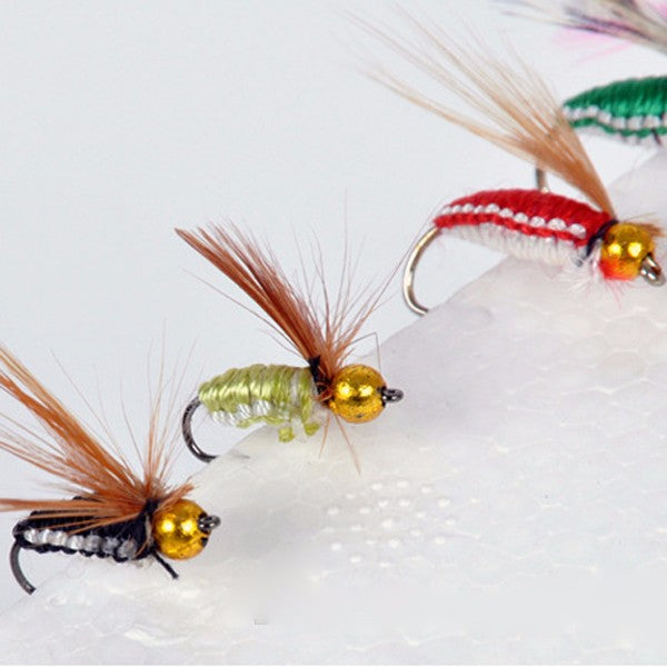 ZANLURE 40Pcs Boxed Colorful Bionic Fly Fishing Hook Bionic Lure Set Anti Insects Flies ABS Box