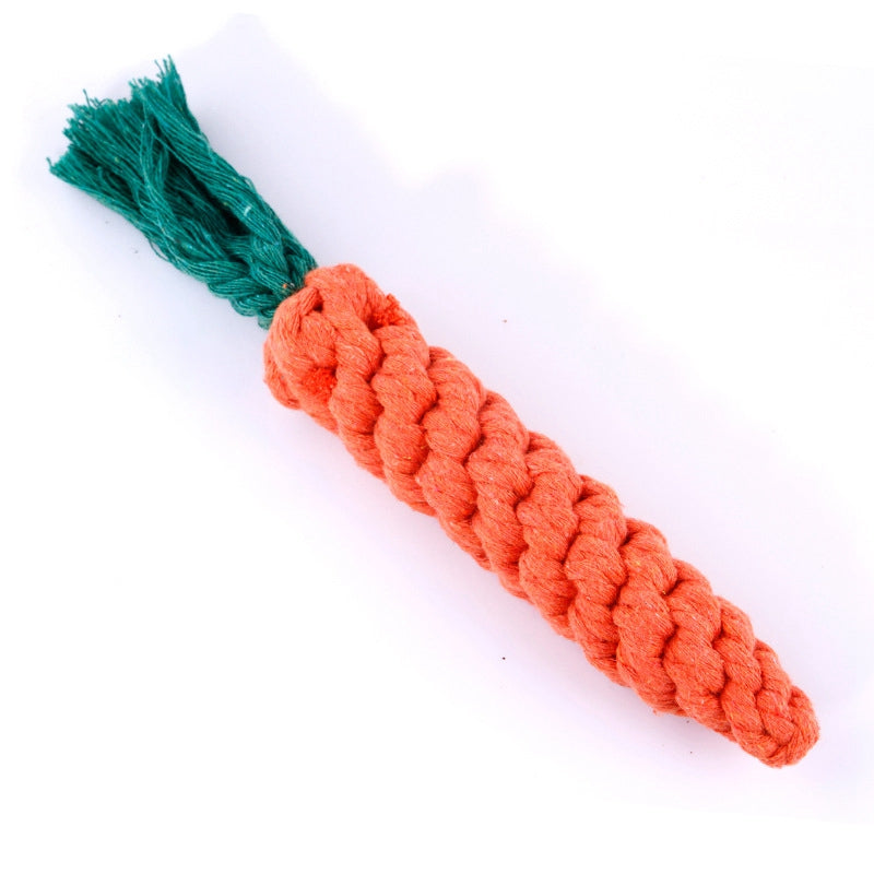 Creative Environmental Simulation Carrot Cat Dog Knot Double Knot Cotton Rope Pet Toys