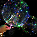 20-inch DIY Luminous Transparent Wave Ball Birthday Wedding Decoration Led Lantern Balloon Vibrating Toy
