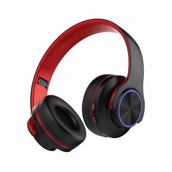 Foldable Wireless bluetooth V5.0 Headset LED Breathing Light Gaming Headphone Support FM Radio TF Card