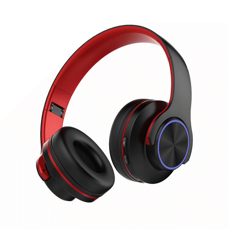 Foldable Wireless bluetooth V5.0 Headset LED Breathing Light Gaming Headphone Support FM Radio TF Card