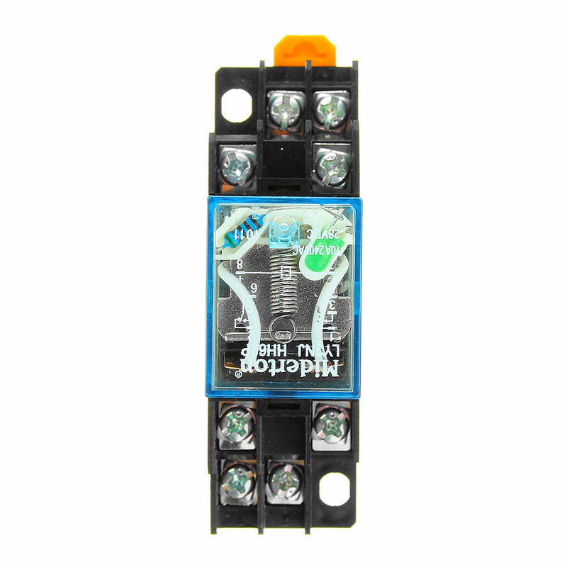 1Pcs DC24V Coil Power Relay LY2NJ JQX-13F DPDT 8 Pin PTF08A With Socket Base