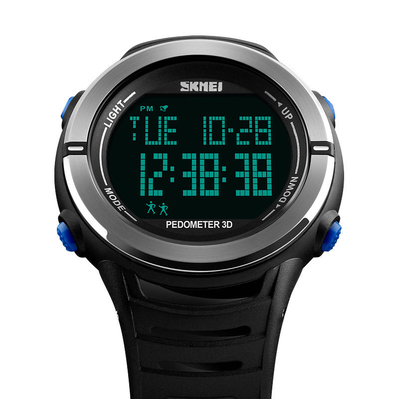 SKMEI 1322 Digital Watch Male Fashion Sport Multi-function Alarm Pedometer Wrist Watch