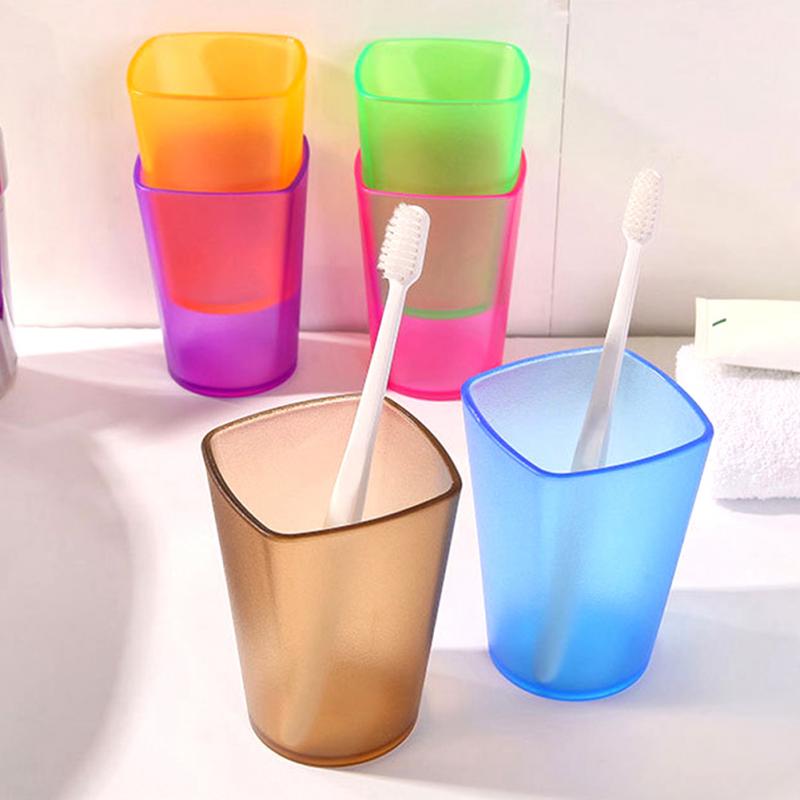 Honana WX Eco-friendly Japanese-style Thick Circular Cup Toothbrush Holder Cup Translucent