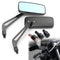 8mm 10mm Aluminum Motorcycle Rectangle Rear View Side Mirror Universal