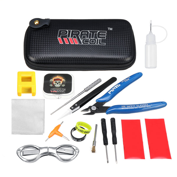 16Pcs Vape Tool Kit Atomizer Coil Jig Screwdriver And Organic Cotton for RDA RTA RBA RDTA Atomizer Coil Jig