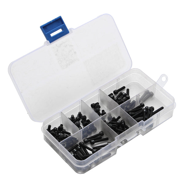 Suleve M3CH5 M3 Carbon Steel Allen Bolt 4-25mm Hex Socket Cap Screw Metric Assortment Kit 125pcs