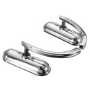 Motorcycle Sliver View Mirrors Mini Oval Left & Right Micro Rear For Harley Motor