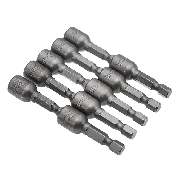 10pcs 8mm Socket Magnetic Nut Driver 1/4 Inch Hex Shank Power Drill Bits