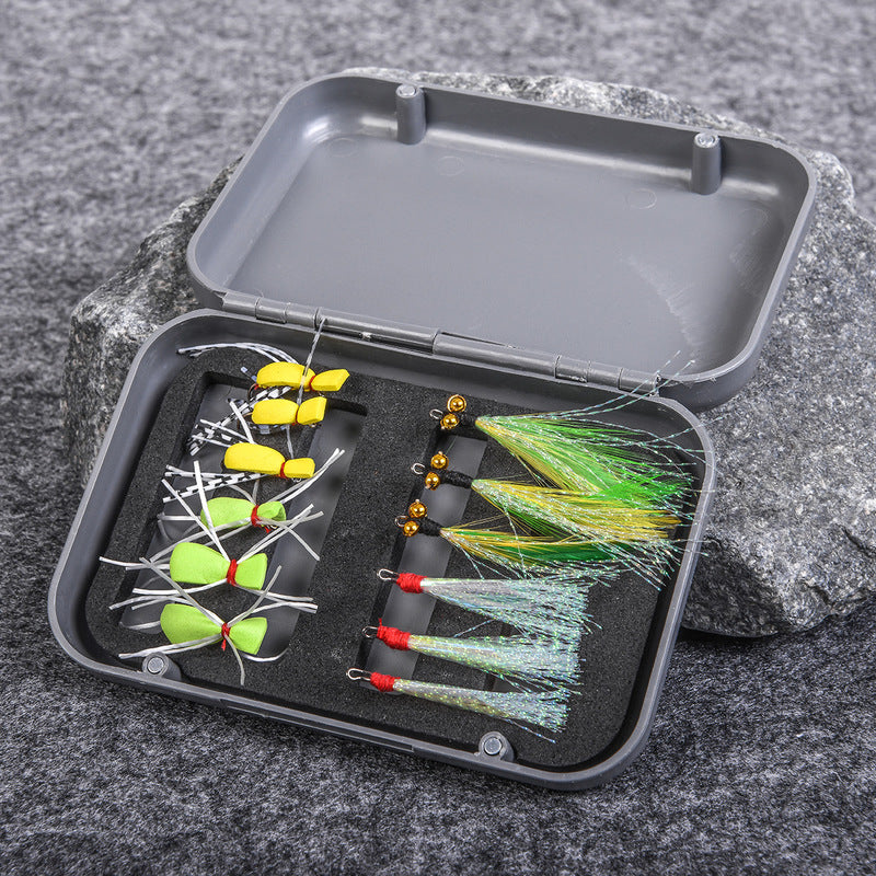 LEO 12 Pcs Fishing Lure Imitation Insect Fishing Hook Outdoor Portable Fishing Tool