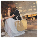 Women Straw Rattan Shoulder Beach Bag Crossbody Messenger Handbag Tote Outdoor Travel