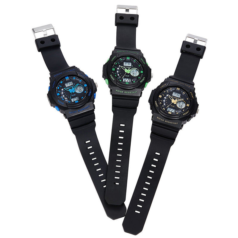 SYNOKE 66866 Multi-Function 50M Waterproof Double Action Watch Sports Digital Watch Men Watch
