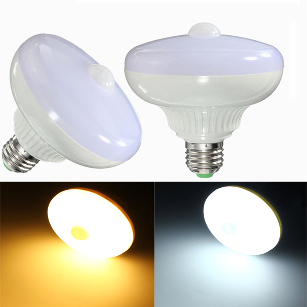 E27 12W 24 SMD 5630 Auto PIR Motion Sensor LED Infrared Energy Saving Light Bulb AC85-265V