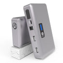 JX36 Display 98600mAh 12V Car Jump Starter Portable USB Emergency Power Bank Battery Booster Clamp 1000A DC Port Silver