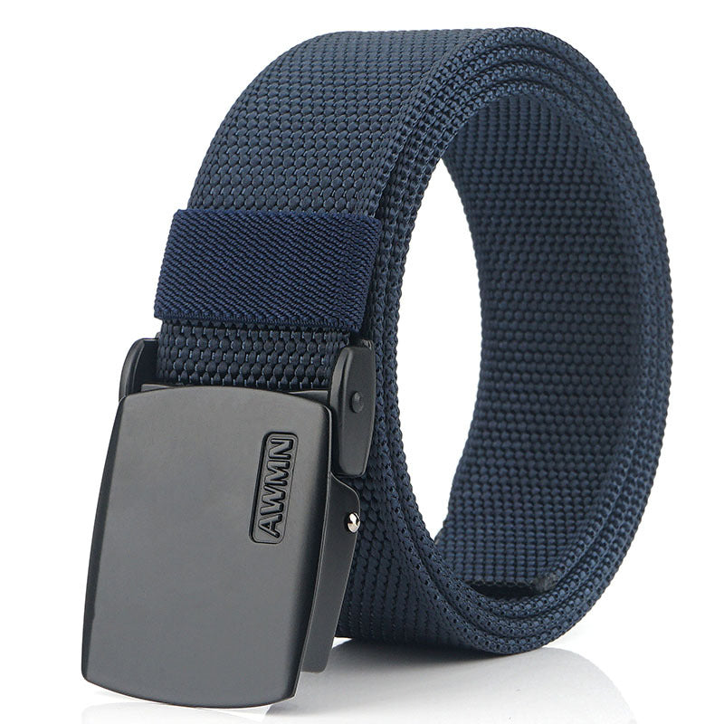 AWMN 120cm x 3.8cm Men Military Tactical Belt Adjustable Nylon Casual Belt Waist Belt With Zinc Alloy Buckle