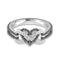 Special Zircon Inlaid Hollow Platinum Rings Infinity Knot Heart Cross Finger Ring for Women