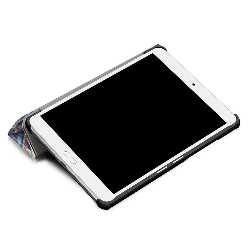 Tri Fold Colourful leaf Case Cover For 8 Inch Huawei Honor Waterplay Tablet