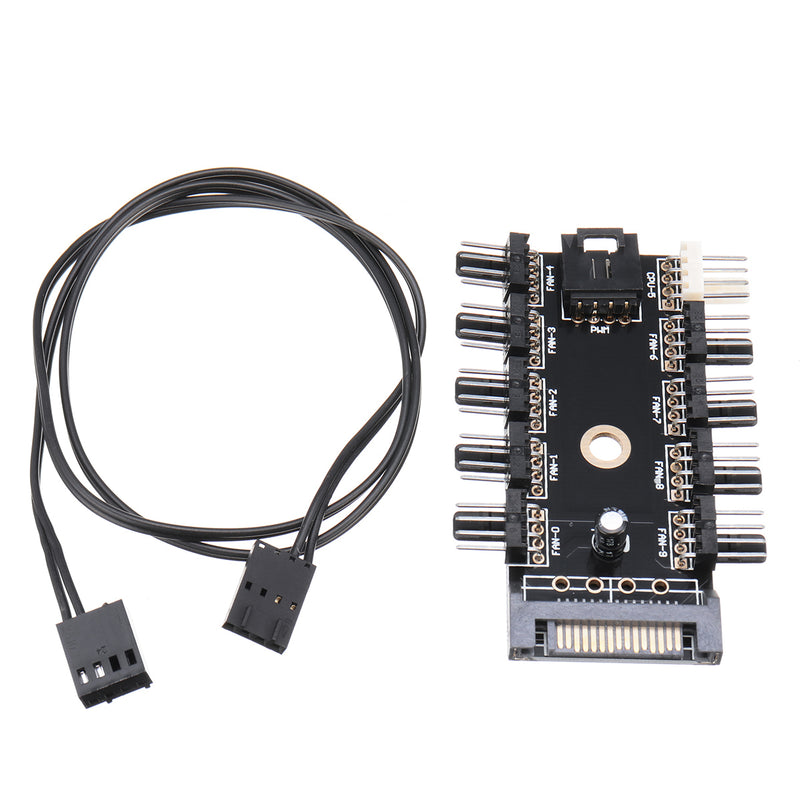 SATA PWM Fan Hub Speed Controller Regulator For Computer Case Fans