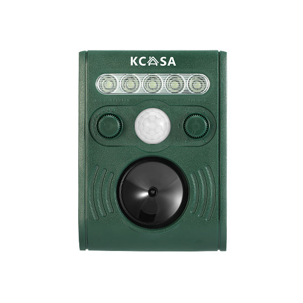 KCASA KC-JK369 Garden Ultrasonic PIR Sensor Solar Animal Dispeller Strong Flashlight Dog Repeller