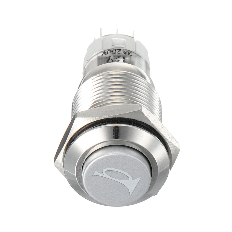 12V 16mm LED Light Waterproof Momentary Horn Metal Push Button Switch For Motorcycle Car Boat