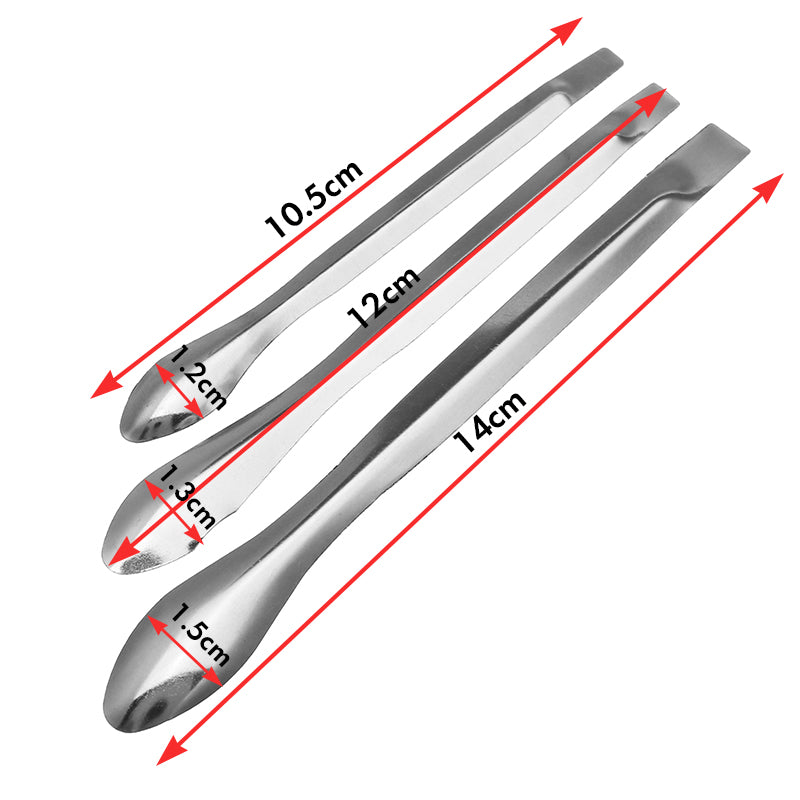 3Pcs Stainless Steel Lab Spoon Chemical Reagent Sample Laboratory Scoop Mixing Spatulas