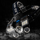 XANES TM-G20 1600LM L2+T6+Patch White/Red Blue Light Adjustable Headlamp USB Rechargeable Waterproof Outdoor Camping Hiking Cycling Fishing Lights Headlights