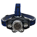 XANES GD-11 2700LM 5XT6 White Blue Headlamp Camping Cycling Hunting Emergency Lantern Zoomable Flashlight 18650 USB Rechargeable