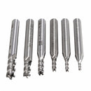 6pcs HSS 4 Flute Straight Shank End Mill Cutter 2/2.5/3/4/5/6mm End Mill Cutter CNC Tool