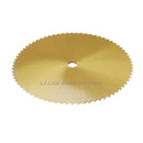 Drillpro 60/80x6x0.6mm 72T TI-coated Mini HSS Circular Saw Blade Rotary Cutter for Metal Woodworking