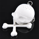 Cool Food-safe Silicone T-Bones Bones Skull Infuser Loose Leaf Tea Strainer Filter Infuser Diffuser