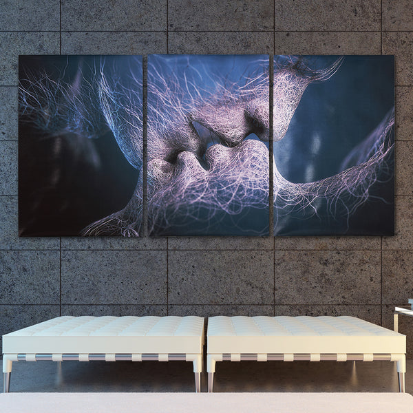 3Pcs Love Kiss Abstract Canvas Print Paintings Pictures Home Room Decor Unframed