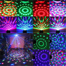 7W RGBYW Voice Activated Remote Control LED Crystal Magic Ball Stage Light for Bar Show AC100-240V