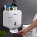 Paper Towel Dispenser Wall Mounted No-drilling Paper Shelf Holder Bathroom Coreless Toilet Tissue Dispenser Garbage Bags Holder Home Paper Extraction Dispenser (1 Layer Or 2 Layers to Optional)