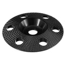 Drillpro 110mm Tungsten Carbide See Through Wood Shaping Disc Bevel Carving Disc with Hole 16mm Bore Sanding Grinder Wheel for Angle Grinder
