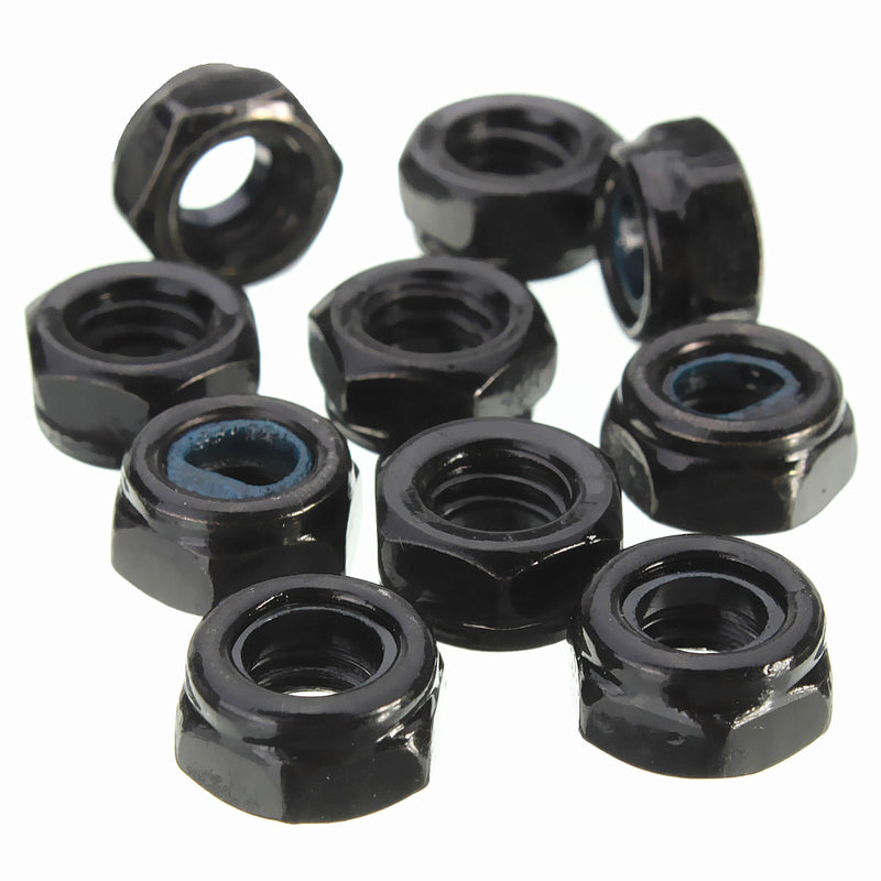 Suleve CS1 50pcs Carbon Steel Self Locking Hex Nut Nylon Insert Lock Nut M2/M2.5/M3/M4/M5/M6/M8/M10/M12