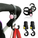 360 Rotatable Stroller Mommy Stroller Hanger 2 Pack Hook Diaper Bags Car Motorcycle Bike